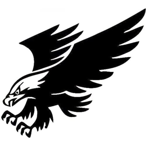 Ferocious Predator Eagle Car Sticker High Quality Car Window Decoration Personality Pvc Waterproof Decal Black/white, 16cm*15cm