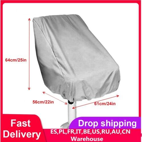 56x61x64cm Waterproof Black Boat Seat Cover Anti Dust Elastic Marine Folding Seat Cover Ship Rotate Chair Table Furniture Cover