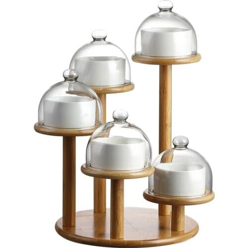 High-End Creative Pudding Dessert Party Cake Baking Household Birds Nest Bowl with Lid Personalized Set Dessert Table