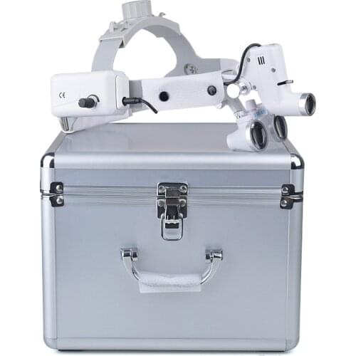 5W 20000lx LED Surgical Headlight With 2.5x /3.5x magnifier +Metal box High-power Medical Dental Head Lamp Medical Led Light
