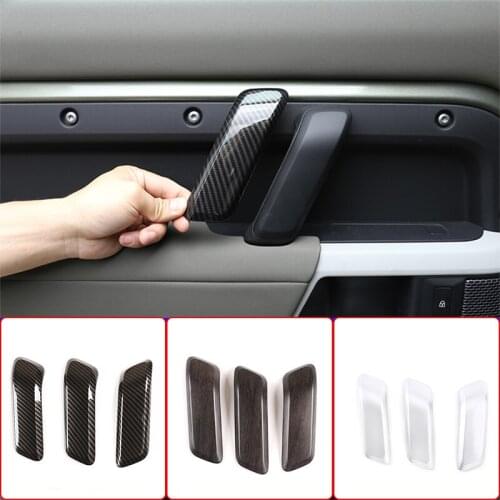 ABS Chrome Car Styling Inner Door Handle Cover Trim Sticker For Land Rover Defender 110 130 2020-2021 Car Modification Accessory