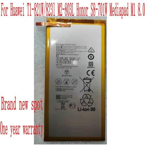 High Quality 4800mAh HB3080G1EBC Battery for Huawei T1-821W/823l M2-803L Honor S8-701W Mediapad M1 8.0 Cell Phone