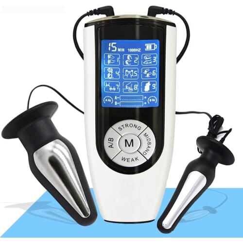 Electric Shock Pulse Anal Plug Electric Stimulation Vagina Butt Plug USB Charging Host Prostate Massager Medical Themed Sex Toys