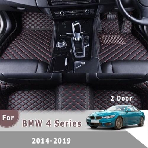RHD Custom Car Floor Mats For BMW 4 Series 2 Door 2019 2018 2017 2016 2015 2014 Car Interior Accessories Pad Heel Foot Pedal Rug
