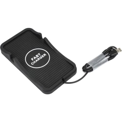 Wireless Charging Pad Car 10W Qi Fast Charging Phone Holder Mount Non-Slip Silicone Pad Mat for iPhone 12 /12 Pro /X