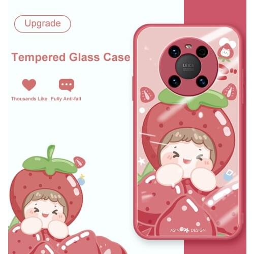 ASINA Tempered Glass Case For Huawei Mate 40 30 20 10 Pro Cartoon Cover For Huawei Honor 30 20 10 8X 9X V20 30 40 Couple Funda