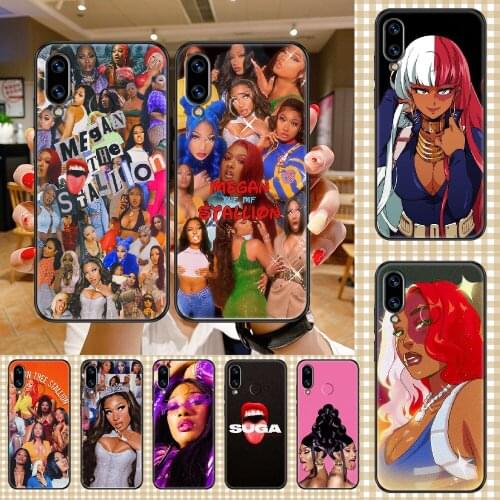 Rapper Megan thee stallion Phone case For Huawei Honor 6 7 8 9 10 10i 20 A C X Lite Pro Play black tpu prime pretty hoesjes