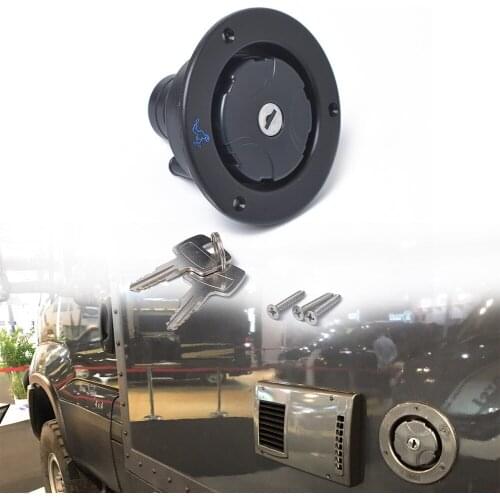 Black Locking Gravity Water Inlet Fill Dish Hatch Lock with 2 keys for RV Camper Trailer Cars