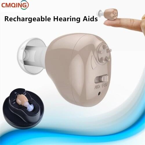 CIC Hearing Device Ear Hearing Aid Rechargeable Sound Amplifier Hearing Aids Digital Hearing Amplifier for The Elderly Audifonos