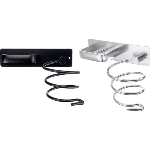 Hands Free Hair Dryer Holder Straightener Holder Stand Spiral Wall Mounted Hair Dryer Storage Organizer Bathroom Shelf Hanger