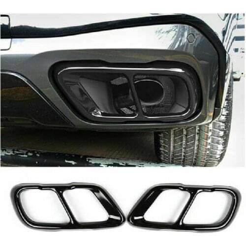 Glossy Black Chrome For BMW X5 G05 X7 G07 2019 Model Stainless Steel Car Exhaust Pipe Cover Trim Accessories