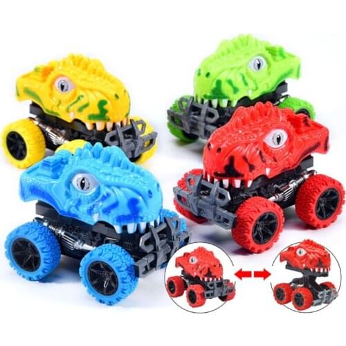 Inertial Off-Road Vehicle Toy Dinosaur Vehicle Impact Deformation Autobot Children Deformed DIY Car Educational Block Toy for Ki