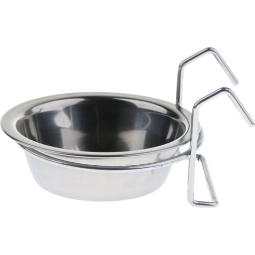 Bird Parrot Feeder Water Food Cup Hanging Bowl Dish Cage Accessories