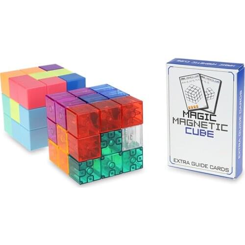 YJ Magnetic Blocks Speed Puzzle Cube DIY 3x3x3 Yongjun Brain Test Educational Learning Toys For Kid Block Magico Cubo