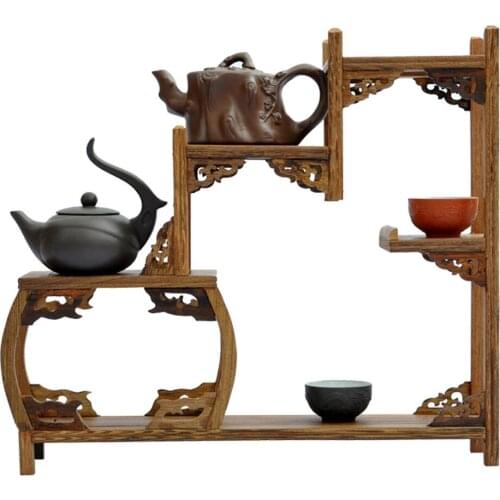 Ming and Qing furniture mahogany wenge side drum curio shelf Shelf antique jewelry swing frame factory direct