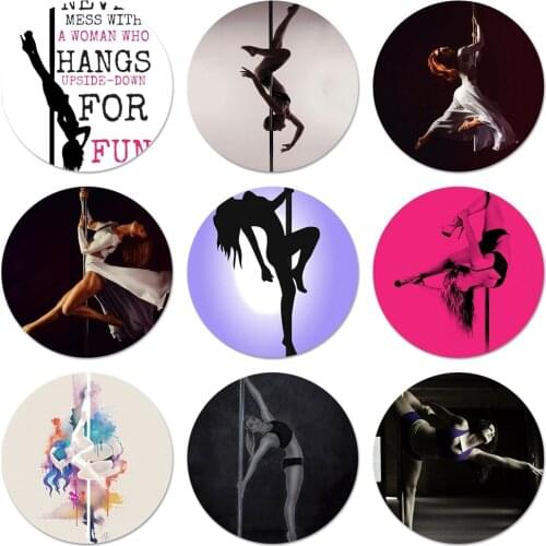 Pole Dancing Fitness Icons Pins Badge Decoration Brooches Metal Badges For Backpack Decoration