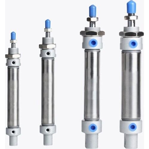 Stainless steel mini cylinder MA16*25x50-75 round 100 with magnetic 125 small 150 push rod