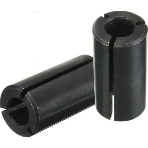 1PC 1/2" to 1/4" Router Collet Reduction Sleeve Tool Bit - A3 Carbon Steel Black