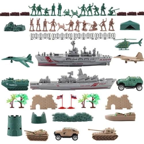 Military Plastic Soldiers Model Set Army Men Figures Accessories Kit Decor Play Set Children Education Toys Boys Gifts