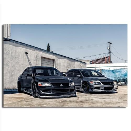 Mitsubishi Lancer Evolution Old Car Sport Cars Posters Canvas Printed Wall Art For Home Decor Living Room Decorations