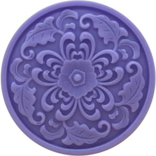 3D Round Flower Silicone Soap Mold Soap Making Tools For DIY Fondant Cake Craft Candle Wax-Resin Handmade Soap form