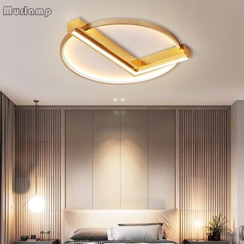 Modern bedroom living room creative circular electroplating golden children led ceiling lamp boy and girl LED ceiling lamp