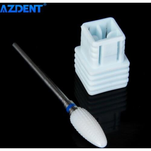 Dental Lab Burs Zirconium Oxide Diamond Polisher Bullet Shape Spiral Cut Zirconia Ceramic for Dentistry HP Low Speed Micro Motor