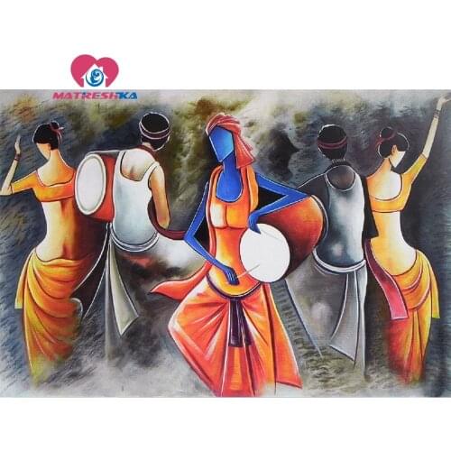 Rubiks Cube Pictures of rhinestones dance 5d diy diamond painting Diamond embroidery round full round rhinestones mosaic kits