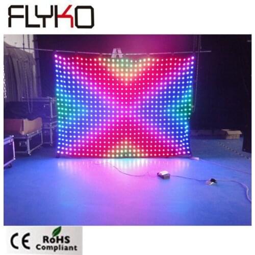 LED stage video cutain for disco night club P90mm 2mX3m