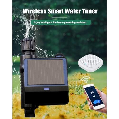 KKmoon Indoor/Outdoor Intelligent Water Management System Smart Water Valve Solar-Powered Automatic Watering System Water Timer