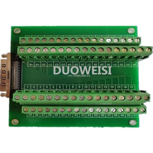 VHDCI 68 small SCSI 68 high-density female adapter board wiring board slot terminal board terminal block HY-VHDCI68