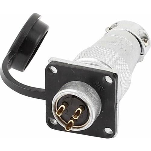 Waterproof M/F Aviation CNC Connector Adapter 3P KC16-3 Core