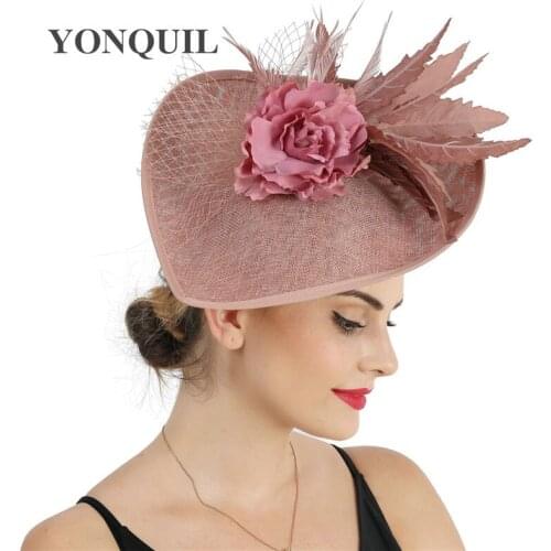 Female Wedding New Fascinator Hat Fashion Flower Headpiece Hair Pin Ladies Women Bride Marriage Fashion Millinery Cap Hair Bands