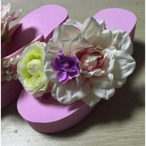 HAHA FLOWER High Quality Women Summer Time Casual Wear Fashion Style Flip Flops Handmade Sweet Looking Vaction Wear Shoes