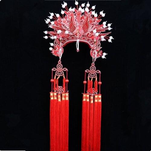 Chinese vintage wedding bride crown hats for women studio photography headwear opera performance cosplay