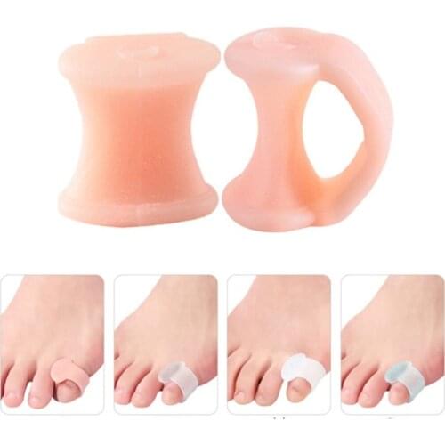 1 Pair Multi Color Tail Finger Separator Hallux Valgus Overlapped Silicone Gel Foot Toe Separator Corrector Foot Care Tools