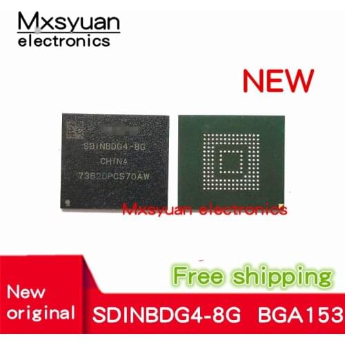 1PCS~10PCS/LOT SDINBDG4-8G BGA153Ball EMMC5.1 5.1 8GB Mobilephone Memory New original and Second-hand Soldered Balls Tested OK