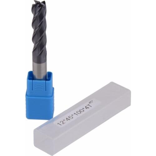 1Pcs 12mm Four Flutes(long) Spiral Bit Milling Tools Carbide CNC Endmill Router bits hrc45 D12*45*D12*100