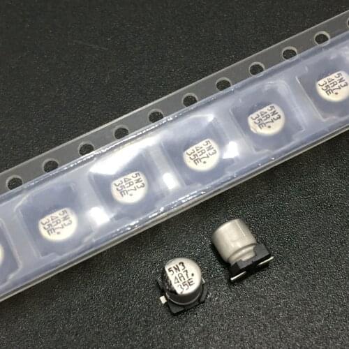10pcs 4.7uF 35V NACE series 4x5.5mm 35V4.7uF Chip type SMD Audio Electrolytic Capacitor