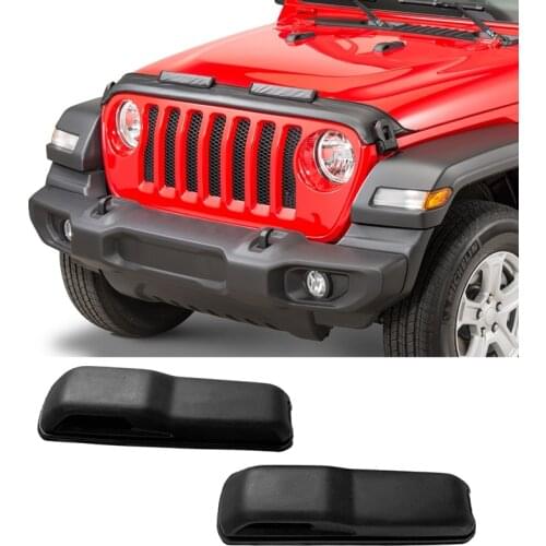 2 PCS for 2018-2021 Jeep Wrangler JL Gladiator 68307300AC Windshield Hood Stop Bumper Strap