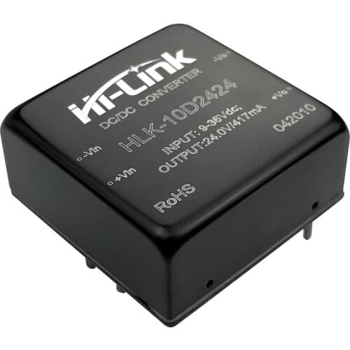 2pcs/lot Hi Link 24V 10W output isolated DC DC power Step down power supply module HLK-102424