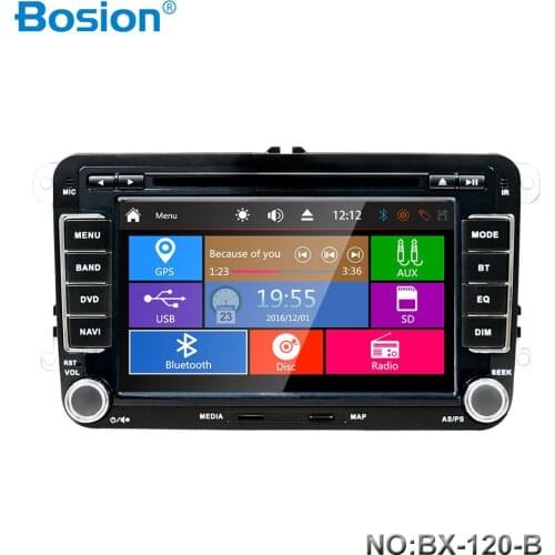 2017 2 Din Car Dvd Gps for Vw Tiguan Scirocco Touran Car Dvd Gps Headunit Radio Rds A2dp Bt 2din Stereo Cd Vcd Player Parking