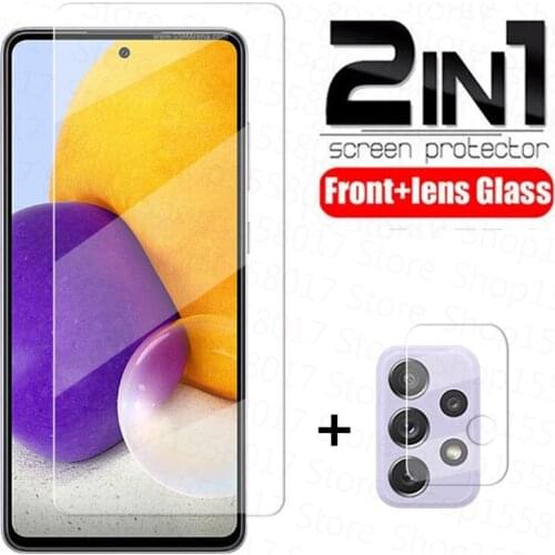 2in1 Camera Lens Tempered Glass For Samsung Galaxy A72 Lens Film Screen Protector for A 72 A72 SM-A725F/DS 6.7'' Protective Film