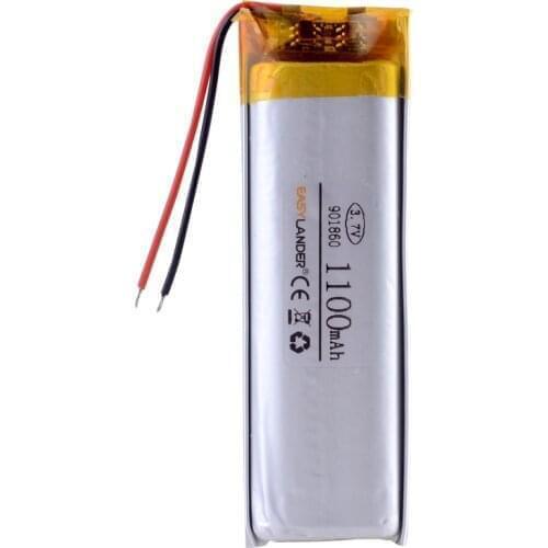 3.7V 1100mAh 901860 Rechargeable li Polymer Li-ion Battery For bluetooth headset mp3 MP4 speaker mouse recorder 091860
