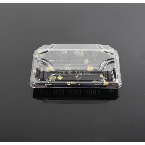 600 sets Japanese-style Clear Plastic Lunch Box Dinnerware Boxes Disposable Food Container Sushi Box Take Away