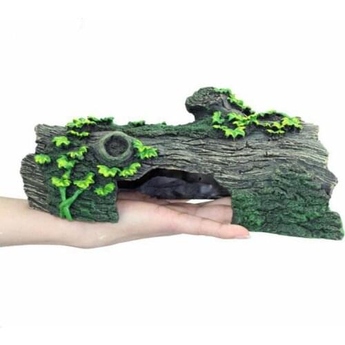 Fish Tank Aquarium Accessories Jewelry Resin Tree Hole Fish Shrimp Hidden Room Aquarium Landscaping Fish Tank Craft Pet Supplies