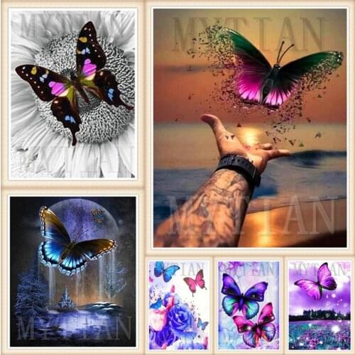 Diamond Painting full square/round drill Butterfly Diamond Mosaic Animal Cross Stitch Handmade Pictures Gift Home Decor