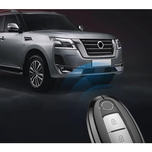 Aluminum Car Key Case Key Shell Holder Upgrade For Nissan Patrol Y62 Armada 2013 2014 2015 2016 2017 2018 2019 2020 Accessories
