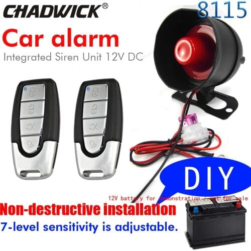 Car alarms,Collision, anti-smashing car, preventing car theft, vibration alarm siren loud sound easy to install CHADWICK 8115