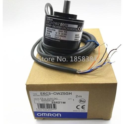 E6C3-CWZ5GH OMRON Rotary Encoder E6C3-CWZ5GH 5000 3600 3000 2500 2048 2000 1800 1500 1200 1024 1000 800P/R Rotary switch